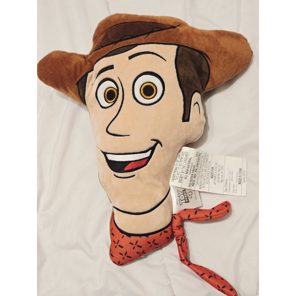 Sheriff Woody 2019 Toy Story 4 Plush Trow Pillow Head Pixar Disney Noggins Fan